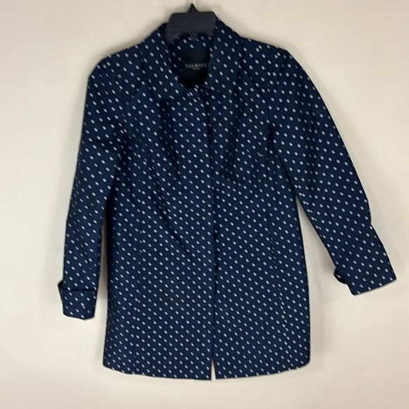 Talbots Navy Polkadot Rain Coat Jacket Size 4P Petite - Picture 16 of 16